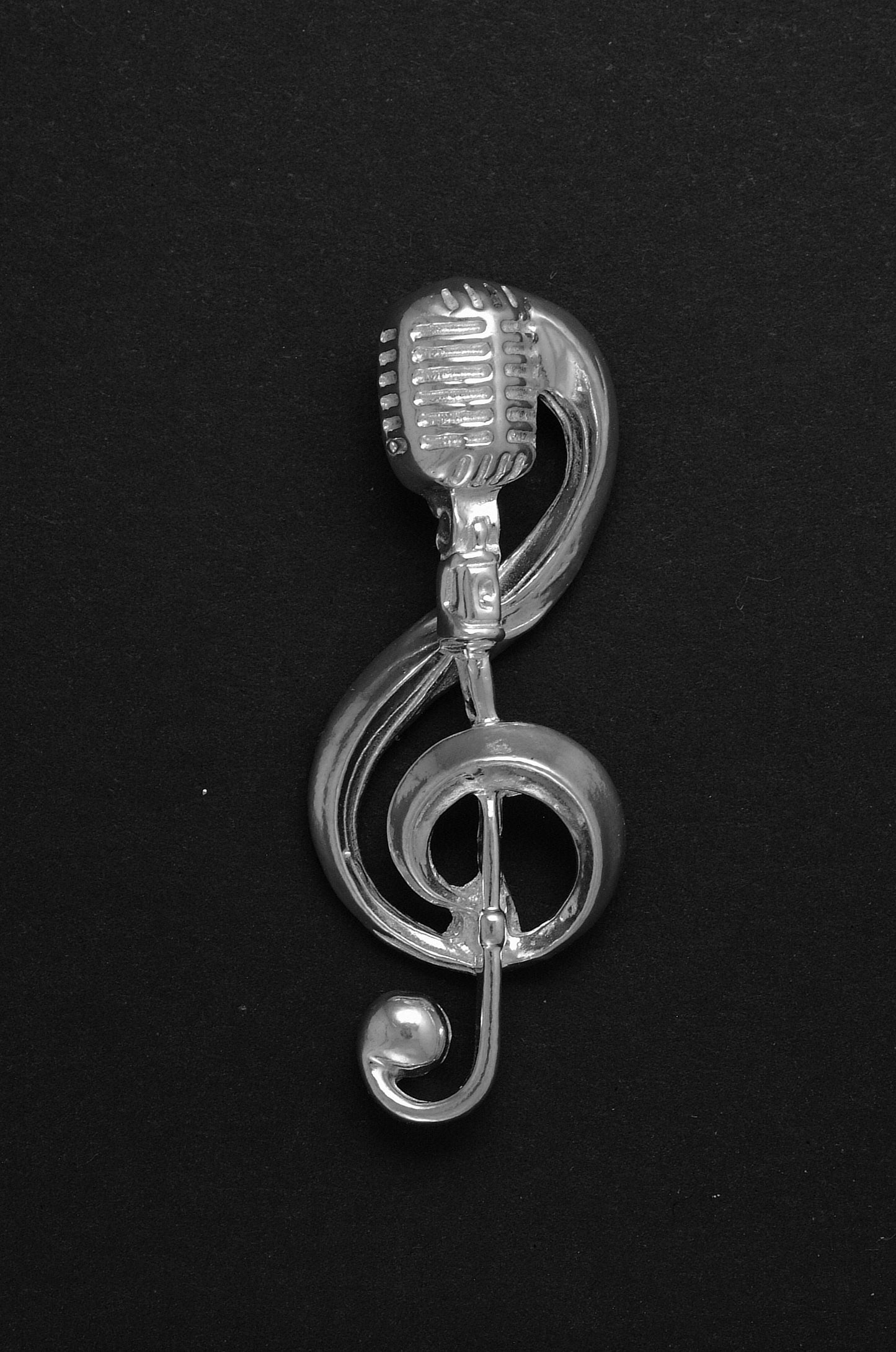 Muzieksleutel microfoon - Goud
