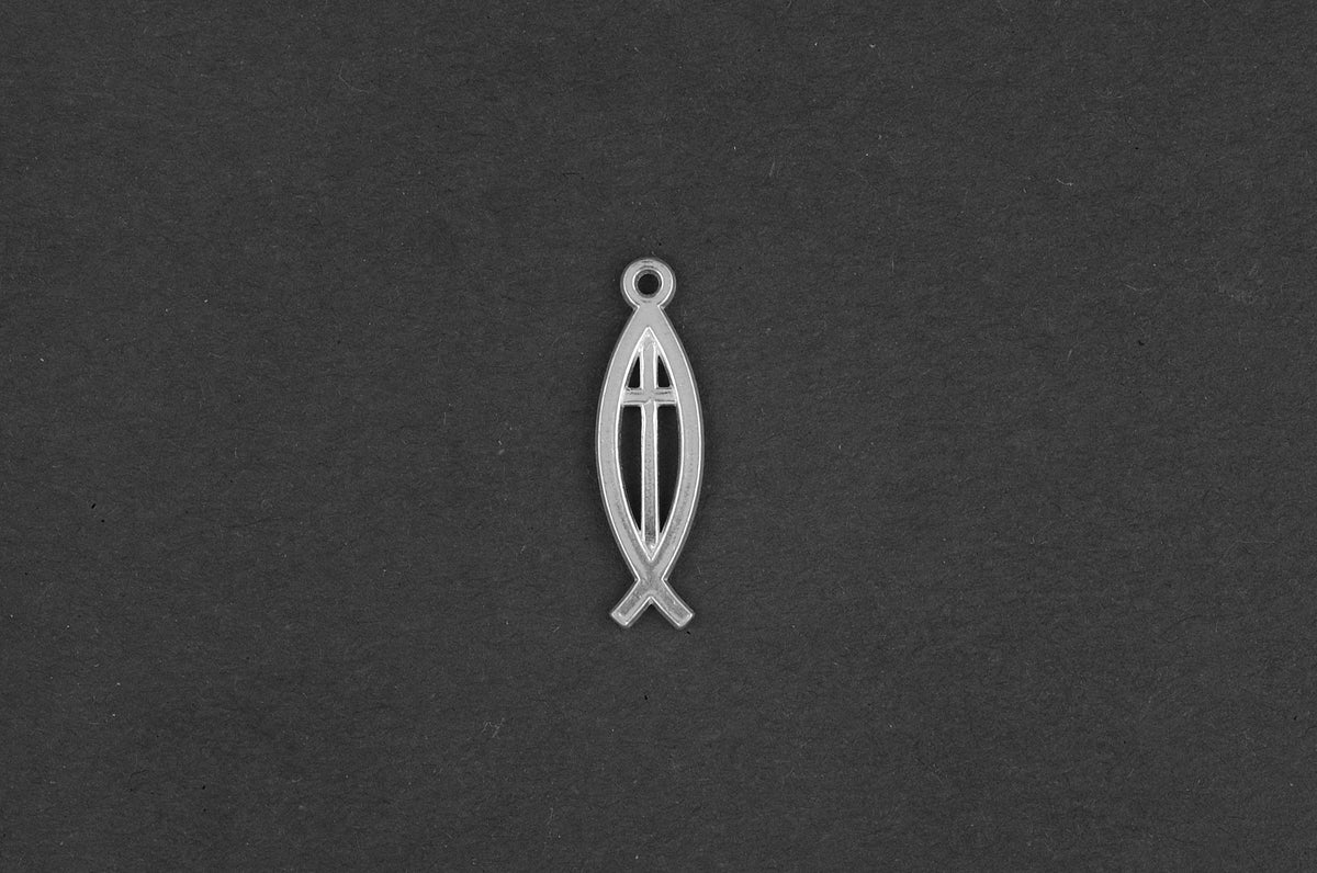 Ichthus/kruis 17mm - Goud