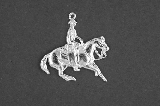 Cowboy met paard plat - Goud
