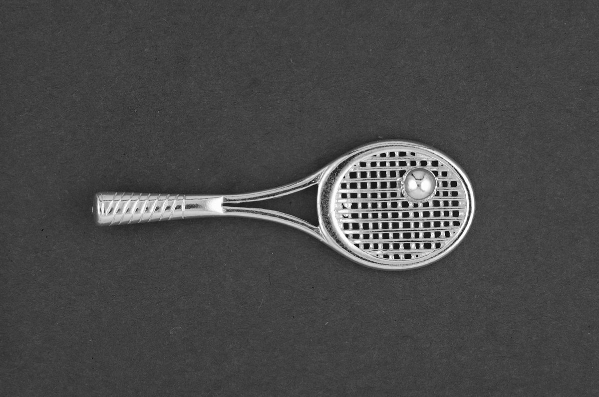 Tennisracket met bal groot - Goud