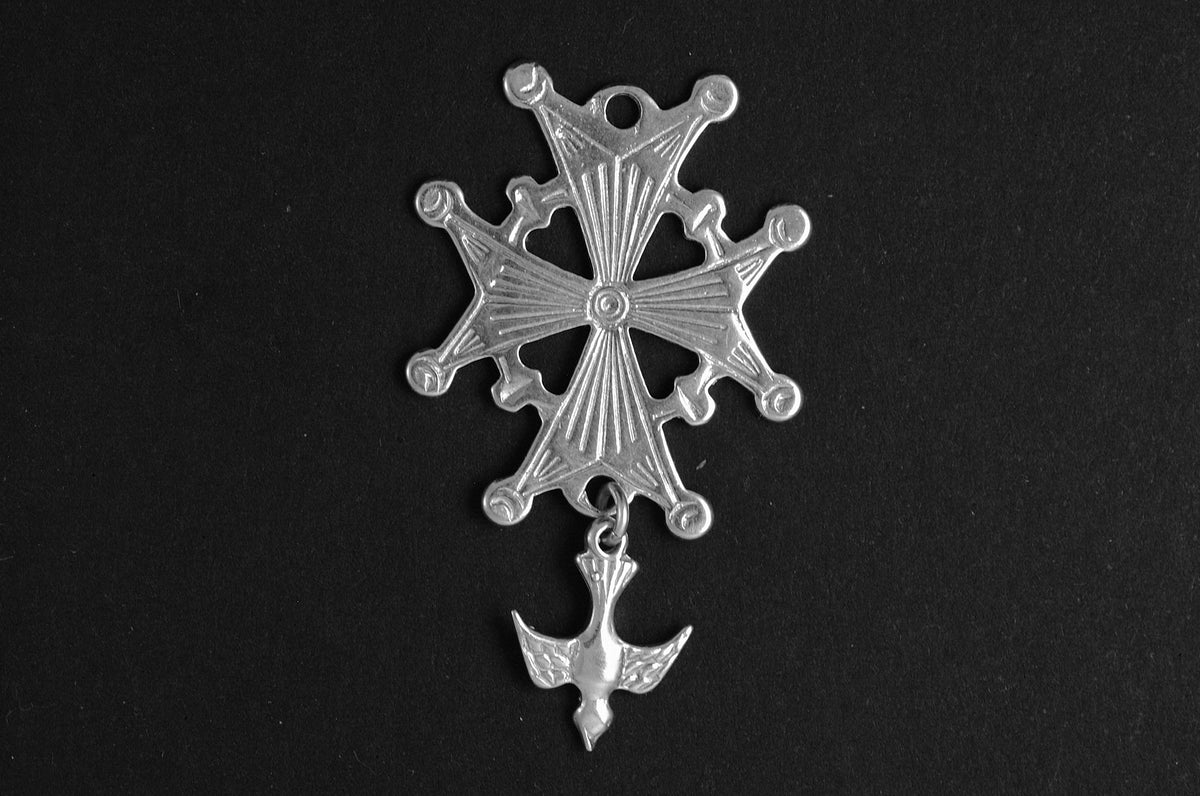hugenotenkruis groot - Zilver