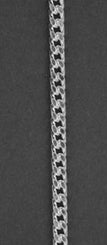 Gourmet br=3,1 mm l=60 cm - Zilver